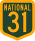 National Highway 31 marker