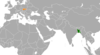 Location map for Bangladesh and Slovakia.