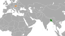 মানচিত্র Bangladesh এবং Slovakia অবস্থান নির্দেশ করছে