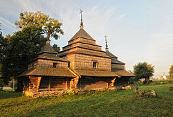 The wooden Church of Saint Basil in Cherche