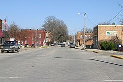 Looking east on Main Street in downtown Heyworth