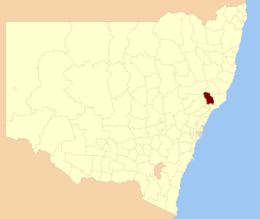 Contea di Dungog – Mappa