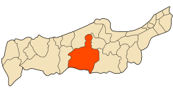 Location of Menaceur within Tipaza Province