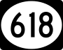 Mississippi Highway 618 marker