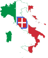 Flag map of the kingdom of Italy (1942)