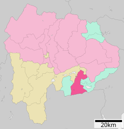 Location of Fujiyoshida in Yamanashi Prefecture