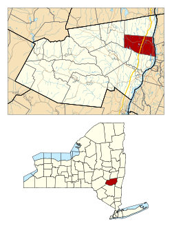 Location in Greene County and the state of New York.