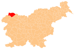 Location of the Municipality of Kranjska Gora in Slovenia