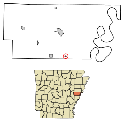 Location in Lee County, Arkansas