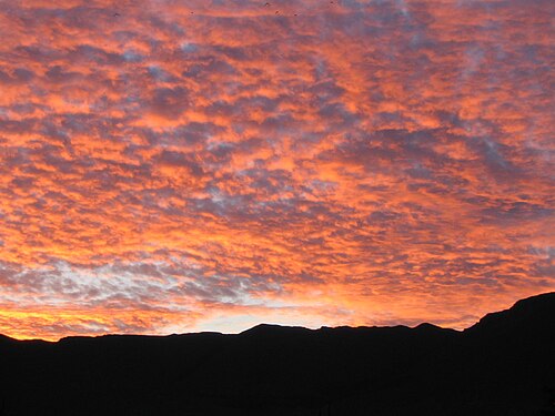 Puesta del sol en Lesoto.