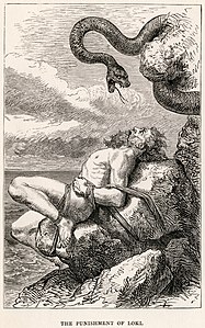 The Punishment of Loki, by Louis Huard (edited by Adam Cuerden)