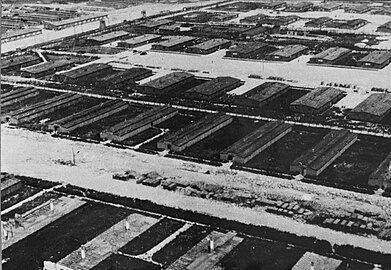 Reconnaissance photograph of the Majdanek concentration camp (1944)