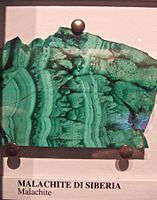 Échantillon de malachite de Sibérie.