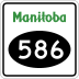 Provincial Road 586 marker