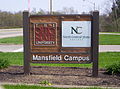 Mansfield Campus welcome sign.