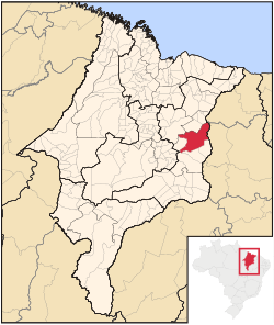 Location of Caxias in the state of Maranhão