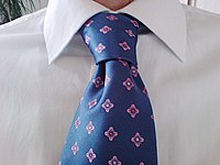 The necktie originates from the cravat, a neckband made from silk.[47][48][49]