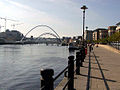 Sage Gateshead under construction and its position on the quayside.