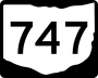 State Route 747 marker