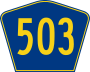 Highway 503 marker