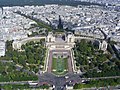 Una vista completa del Palais de Chaillot dalla Tour Eiffel