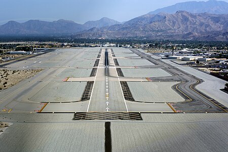 Runway of Palm Springs International Airport, by D Ramey Logan