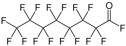 Strukturformel von Perfluoroctanoylfluorid