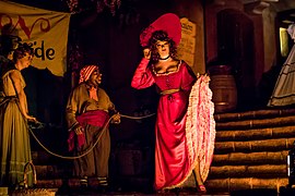 The animatronic formally called a "wench" in Pirates of the Caribbean at Disneyland