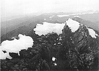 Ice cap at top of Puncak Jaya in Papua (1972).