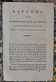 Page one of a 1791 copy of "Rapport sur le choix d'une unité de mesure" by Borda and the Marquis de Condorcet