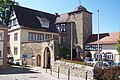 Die Burg und das heutige Rathaus von der Untergasse von Nordosten