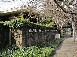 Santa Rosa Central Library sign