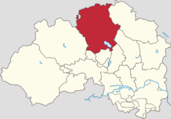 Location of Shisanling Town in Changping District