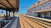 View of the platforms and tracks