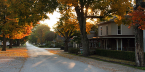 Looking east along Jefferson Street