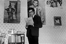 Dario Bellezza in 1971, reading from his Invettive e licenze