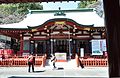 中門から大歳御祖神社拝殿（2015年3月26日撮影）