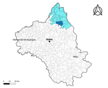 Montpeyroux dans l'intercommunalité en 2020[Note 4].