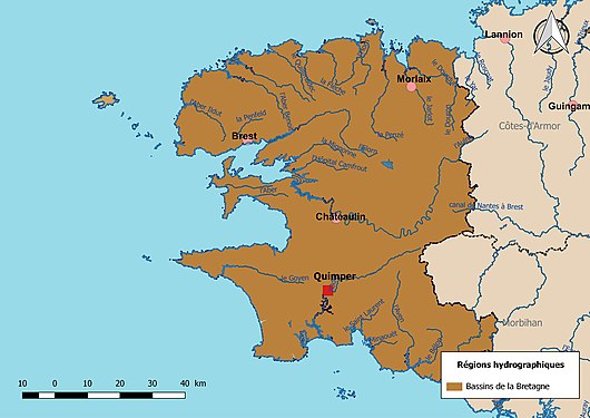 Le Finistère est dans une seule région hydrographique.