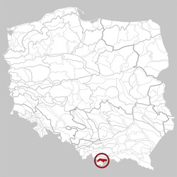 Location of the Podtatrzański Trench in Poland