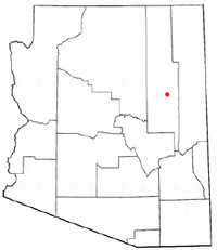 Map of Holbrook in the Navajo County of the state of Arizona