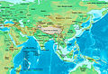 نقشهٔ آسیا در سدهٔ نهم