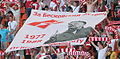 Torcedores do Spartak Moscou homenageiam Beskov.