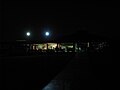 A pavilion on Cedar Beach, New York situated between the parking lot/marina and the beach itself.