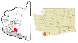 Location of Orchards, Washington