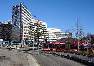 Henriksdals trafikplats med Danvikcenter 2019.