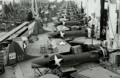 SBD Dauntless dive bombers being built by Douglas Aircraft Factory in El Segundo during World War II[11]