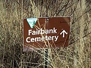 Fairbank Cemetery sign