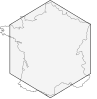 Le territoire continental de la France métropolitaine s’inscrit dans un hexagone.