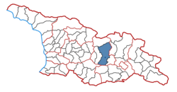 Localização da cidade de Gori na Geórgia